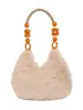 Bolsos de Diseñador de Nicho Otoño e Invierno 2026 Nuevo Bolso de Mano Peludo Bolso Pequeño de Felpa Bolso Versátil Bolso Cruzado