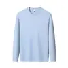 Camisa de Base Liso com Gola Redonda e Manga Longa em Lyocell Tencel para Homens 2025 Outono Nova Moda Camiseta Masculina Diária