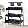 Prateleira de Frutas Rack de Exposição Três Níveis Rack de Legumes Prateleira de Supermercado Rack de Loja de Frutas Frescas Rack de Legumes Supermercado Simples