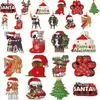 Temu24 Piezas de Chocolate Caliente Navideño Caramelo de Jengibre Decoraciones de Madera con Cuerda Decoraciones para Taza de Café Navideña Navidad