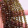 Atacado Cristal Colorido Ab Banhado a Ouro Contas Chatas Materiais para Miçangas DIY Roupas Acessórios para Joias Colar Pulseira Moda Ol