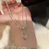 Collar de Diamante Único de Seis Garras para Mujer, Lujo Ligero Nicho Moda de Gama Alta Estilo Ins Versátil Exquisito Accesorios de Cadena para Clavícula Venta al por Mayor