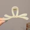 Pinza para el cabello con lazo simple para mujer 2025 Nuevo modelo Parte posterior de la cabeza Moño Pinza de tiburón Pinza para el cabello grande Accesorio para el cabello para verano