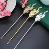 Horquilla de Flor de Peonía de Doble Cara de Alta Precisión por Electroforesis de Aleación Estilo Antiguo Horquilla para Cabello Hanfu Cheongsam Cuerpo Principal