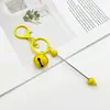 Nuevo llavero de campana de metal, llavero creativo de cuentas de colores caramelo para bricolaje, accesorio para mochila y equipaje, pequeño colgante