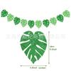 Bandeirolas de Decoração para Festa Havaiana Transfronteiriça, Folhas de Monstera, Glitter Profundo e Claro, Guirlandas, Óculos, Chapéus, Faixas, Enfeites Pendentes