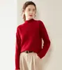 Suéter de cachemira de tres hilos para mujer, suéter de cachemira de color liso para mujer, capa base, estilo cálido engrosado, estilo retro