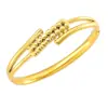 Pulseira de contas douradas para fundição atacado pulseira banhada a vácuo em ouro 18K design de fecho oval fechado estilo ins