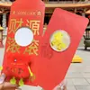 Año del Caballo Pegatina Dorada para Teléfono Creativa Cultural Sobre Rojo Oro Puro 999 Pegatina para Teléfono Hazte Rico al Instante Sobre Rojo de Año Nuevo Pequeño Regalo