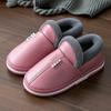 Bolsa para Hombre y Pantuflas de Algodón Ropa Exterior de Invierno para Hombre con Forro Polar Cálido Impermeable Antideslizante Zapatos de Algodón de Cuero para Casa para el Papá Anciano