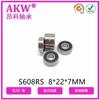 Rolamentos S608Rs 8*22*7mm Podem Passar 72 Horas de Teste de Névoa Salina Aço Inoxidável 420