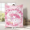 Manta Linda de Dibujos Animados Sanrio para Exportación Transfronteriza Tipo Manta de Franela Estampada Manta para Cuatro Estaciones y Descanso para el Almuerzo con Aire Acondicionado