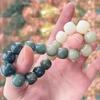 Pulseira Bodhi Raiz Branca Jade Branco Beleza Limão Neve Alunos Femininos Brincam Bodhi Zi Placa de Contas de Buda Pulseira de Brincar
