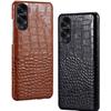 Funda protectora de cuero para teléfono móvil Changwan 40 Plus, con estampado de cocodrilo y media capa, compatible con el modelo Changwan 20Pro.