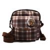 Bolso Cuadrado Pequeño de Lona a Cuadros Estilo Japonés para Mujer, Bolso de Hombro Casual de Nicho, Mochila Mini de Peluche para Niña, Bolso Cruzado Retro