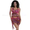 Conjunto de Lentejuelas y Borlas de Danza del Vientre de Halloween Transfronterizo Set de Baile de Lentejuelas Hot-Selling para Discoteca Comercio Exterior