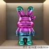 Lujo Ligero Chapado Eléctrico Conejo Adornos para Mueble de TV Accesorios para el Hogar Sala de Estar Entrada Mueble de TV Escultura de Muñeca Gama Alta