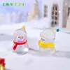 Árbol de Navidad en miniatura y figuras de muñeco de nieve para crear encantadores microlandscapes; Decoraciones y accesorios colgantes DIY para casas de muñecas; adornos en miniatura