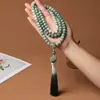 Jade blanco natural raíz de bodhi cuentas redondas grandes colgante de loto tallado accesorios para hombres y mujeres pareja pulsera de cuentas de Buda para llevar en la mano