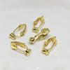 Brinco Clipe Pendurado Banhado a Ouro 18K Real com Preservação de Cor, Não Precisa Cortar Agulhas de Orelha, Parafusos, Fabricante Indolor em Forma de U, Estilo Nacional