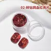 Joias em pó com lantejoulas vermelhas brilhantes de diamante para o Ano Novo 2024, acessórios para unhas de noiva celebrantes da Internet, loja de unhas especial
