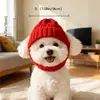 Chapéu para Cachorro Amazon Tricotado Confortável Touca Adereço de Cabeça Transfronteiriço Cachorro Grande Decoração Quente Novo Pet Cachorro
