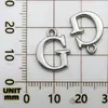Aleación de Zinc 26 Letras Mayúsculas del Alfabeto Inglés A-Z Colgante Pequeño Pulsera DIY Collar Llavero Accesorios de Joyería Colgante
