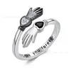 Anillo de Diamante Manos Abrazando el Amor Nuevo Producto Transfronterizo Anillo Abierto de Pareja de Plata de Ley para Mujer Joyería Europea y Americana al por Mayor