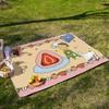 Tapete de Picnic de Oso Grueso de Dibujos Animados Impermeable a Prueba de Humedad Tapete Portátil para Piso Tienda Playa Parque Exterior Tapete para Camping