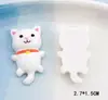 Gato Colorido Fofo DIY Cola de Creme Pingente de Grampo de Cabelo Chaveiro Capa de Celular Acessórios de Resina para Copo d'Água Atacado