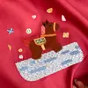 Modelo 2026 Conjunto de Quatro Peças 100% Algodão, Edição Exclusiva para o Ano do Cavalo, Conjunto de Três Peças Bordado de Algodão Puro para Casa, Série Cavalo Correndo