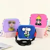 Bolso bandolera para teléfono con pantalla plegable de silicona, monedero de diosa de nuevo estilo con cremallera, bolsa de maquillaje de dibujos animados impermeable portátil