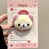 Adorable Cabeza de Oso de Cuero Negro 3D con Soporte Magnético Adecuado para Teléfonos Magsafe, Fuerte Adsorción para Uso en Escritorio, Gadget para Personas Perezosas