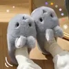 Lindos Conejos Estilo Mujer 2026 Nuevo Otoño/Invierno Interior Hogar Felpa Espesada Cálido Dibujos Animados Felpa Polar Pantuflas
