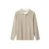Suéter de punto informal estilo británico de dos piezas falsas para hombre, para otoño e invierno, con color contrastante y cuello camisero, de manga larga