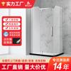 Jin Kangxing Personalizado L-Shaped Sem Moldura Simples Vidro Divisória de Banheiro Porta de Chuveiro Aço Inoxidável 304 Cabine de Chuveiro Integrada