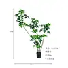 Planta Verde Artificial de Lujo Ligero Madera Pie de Pato Artificial Decoración de Piso para Sala de Estar Interior Paisaje de Planta Biónica en Maceta