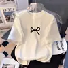 Camisetas Blancas de Algodón Puro de Manga Corta para Niños y Niñas, Verano Holgadas, Tops de Media Manga para Niños Talla Mediana y Grande, Marca de Moda, Venta Caliente Transfronteriza