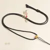 Acessórios de Tecelagem com Fio de Ouro Feitos à Mão Cordão para Crachá DIY Pingente de Jade Cordão Pingente de Jade Fivela da Paz Cordão de Colar Simples para Homens e Mulheres