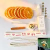 Decoración para Colgar en el Coche de Rodajas de Naranja, Adorno Seco para Colgar en el Coche, Colgante de Pared para la Paz y Buenos Deseos, Decoración de Naranja para Buenos Deseos