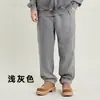 Conjunto de Moletom Vintage Lavado de Algodão Puro Marca Tendência Transfronteiriça Moletom com Zíper Meio e Gola Alta Conjunto de Moletom Retrô Americano