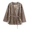 Otoño 2026 Nuevo Estilo Chino Estilo Nacional Lujo Ligero Retro Chaqueta con Diseño Decorativo Tridimensional Top Holgado M8062
