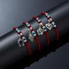Comercio Electrónico Transfronterizo Suministro Creativo Nuevo Pulsera Trenzada de Cuerda Roja Ojo Maligno Ojos Azules Pulsera Ajustable de Moda Al por Mayor