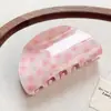 Grampos de florais rosa e azul doce de luxo leve para alongamento de cabelo, presilha tubarão elegante para coque no topo da cabeça, presilha de cabelo para menina, acessório de cabelo