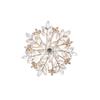 Broche Pequeno de Diamante para Perfume Primavera e Verão para Mulheres, Alfinete Anti-Exposição, Acessório de Vestido com Pingente de Flor de Ameixa Micro-Incustado com Zircônia