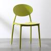 Silla de plástico de estilo nórdico con respaldo, moderna y minimalista, para comedor, estudio, negociación y ocio, para ordenador.