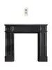 Gabinete Decorativo de Chimenea de Madera Maciza Estilo Francés Vintage, Estante de Chimenea Falsa Blanco y Negro Estilo Europeo y Americano, Accesorio para Fotografía de Alojamiento