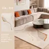 Alfombra para Sala de Estar, Sofá, Alfombra para Mesa de Centro, Estilo Simple y de Alta Gama, Modelo Nuevo, Lavable, Fácil de Limpiar, Alfombra Completa de Área Grande