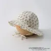 Chapéu de Pescador para Bebê Estilo Fino para Primavera e Outono Chapéu de Sol para Meninas com Renda Floral e Amarração Estilosa