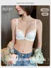 Sutiã sexy com fecho frontal para mulheres com seios pequenos, realçando e aumentando o busto, sem aro, anti-queda, sutiã sem costura com costas nuas em formato Y